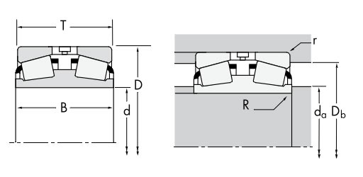 TIMKENHH224346DD/HH224310TDI双列双内圈平面图