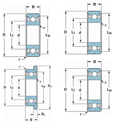 NMBR-2210X3HH微型轴承平面图