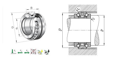 INAYRT950推力角接触球轴承平面图
