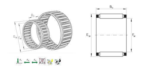 INAK30X35X13滚针和保持架组件平面图